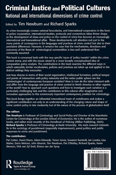 Produktbild: Criminal Justice and Political Cultures