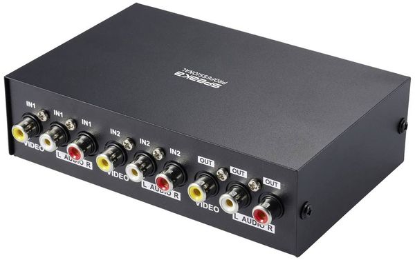 Produktbild: SpeaKa Professional SP-11175216 2 Port Composite-Switch mit Audio-Ports