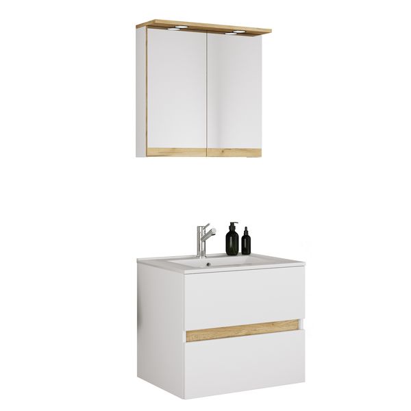 Produktbild: 3 tlg. Badm&ouml;bel-Set mit Waschbecken Cosila-I 61 cm