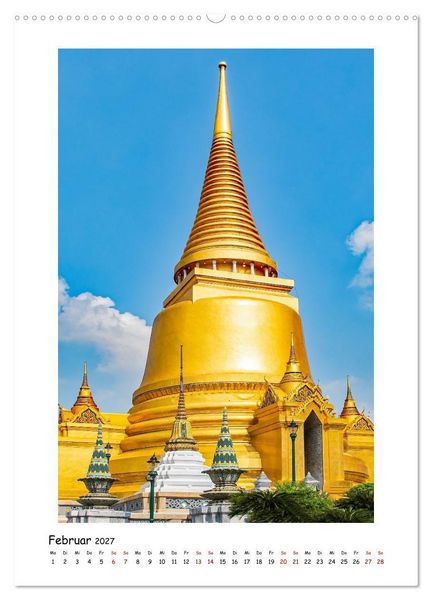 Produktbild: Grand Palace - ber&uuml;hmteste Sehensw&uuml;rdigkeit Bangkoks (Wandkalender 2027 DIN A2 hoch), CALVENDO Monatskalender