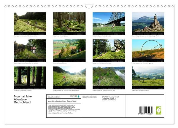 Produktbild: Mountainbike Abenteuer Deutschland (Wandkalender 2027 DIN A3 quer), CALVENDO Monatskalender