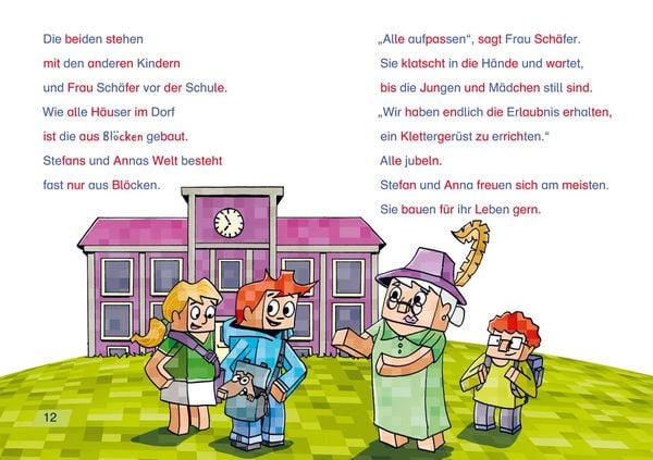 Produktbild: Minecraft Silben-Geschichte: Abenteuer &ndash; bis die Schule wackelt!