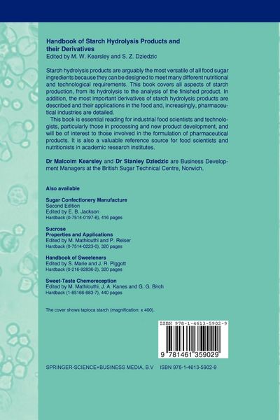 Produktbild: Handbook of Starch Hydrolysis Products and their Derivatives