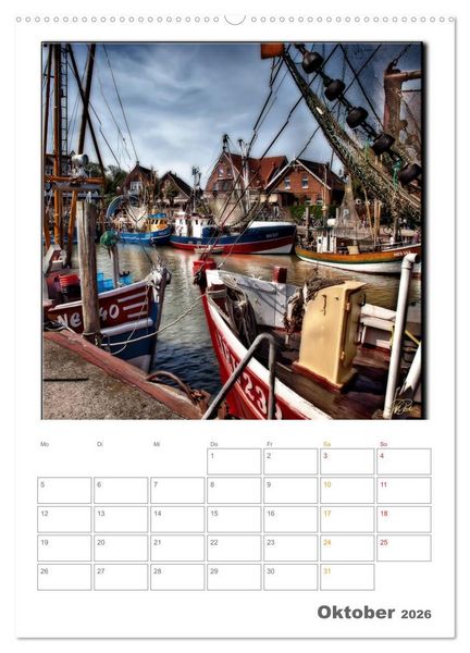 Produktbild: Ostfriesland - Hafen Neuharlingersiel (hochwertiger Premium Wandkalender 2026 DIN A2 hoch), Kunstdruck in Hochglanz