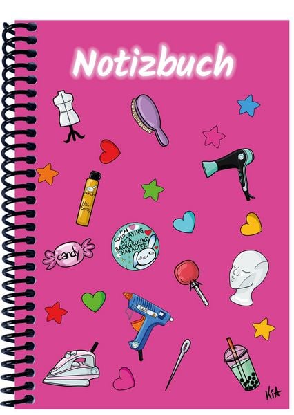 Produktbild: A 4 Notizbuch Manga Items, pink, kariert