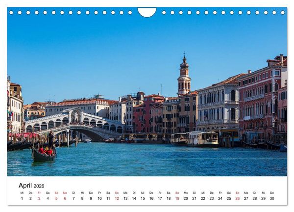 Produktbild: Unterwegs in Venedig (Wandkalender 2026 DIN A4 quer), CALVENDO Monatskalender