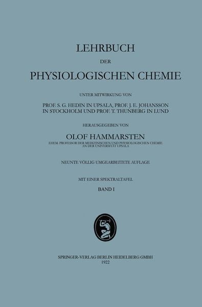 Produktbild: Lehrbuch der Physiologischen Chemie