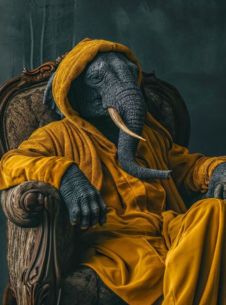 Produktbild: CALVENDO Puzzle Elefant elegant | 2000 Teile Lege-Gr&ouml;&szlig;e 90x67cm Foto-Puzzle f&uuml;r gl&uuml;ckliche Stunden