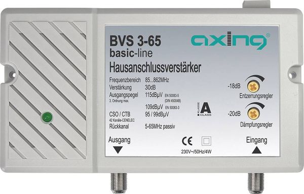 Produktbild: Axing BVS 3-65 Kabel-TV Verst&auml;rker 30 dB