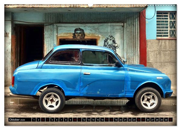 Produktbild: SKODA HITS - Oldtimer der CSSR in Kuba (hochwertiger Premium Wandkalender 2026 DIN A2 quer), Kunstdruck in Hochglanz