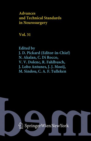 Produktbild: Advances and Technical Standards in Neurosurgery, Vol. 31