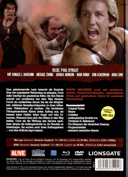 Produktbild: 3 unbesiegbare H&ouml;llenhunde (Death Machines) - Mediabook - Cover C - Limited Edition (Blu-ray+DVD)
