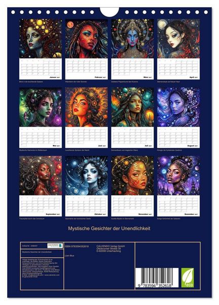 Produktbild: Mystische Gesichter der Unendlichkeit (Wandkalender 2027 DIN A4 hoch), CALVENDO Monatskalender