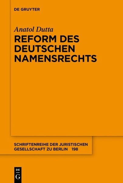 Produktbild: Reform des deutschen Namensrechts