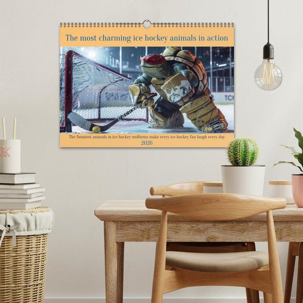 Produktbild: The most charming ice hockey animals in action (Wall Calendar 2026 DIN A3 landscape), CALVENDO 12 Month Wall Calendar