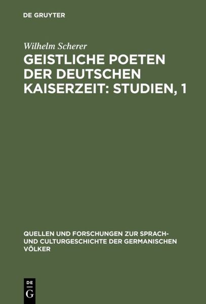 Produktbild: Geistliche Poeten der deutschen Kaiserzeit: Studien, 1