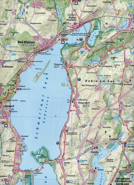 Produktbild: Klemmer Pocket Rad- und Wanderkarte Rund um den Schweriner See