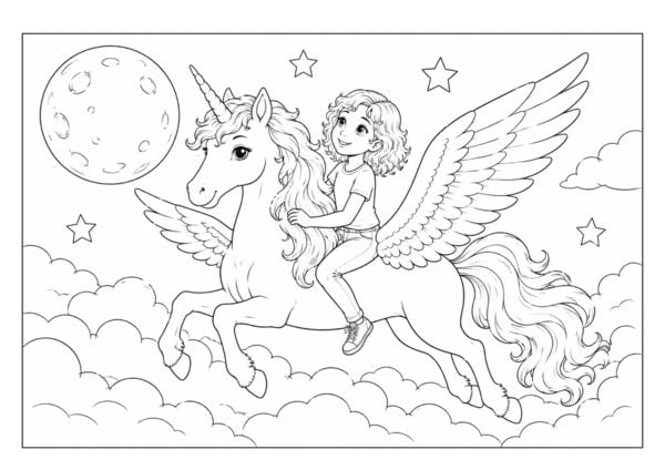 Produktbild: Einhorn Malbuch f&uuml;r M&auml;dchen von 6&ndash;8 Jahren mit 50 zauberhaften Ausmalbildern