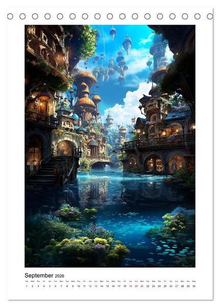 Produktbild: Incredibly Cool Places (Desk Calendar 2026 DIN A5 portrait), CALVENDO 12 Month DeskCalendar
