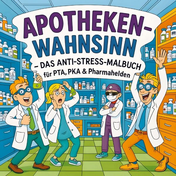 Produktbild: Apothekenwahnsinn - Das Anti-Stress Malbuch