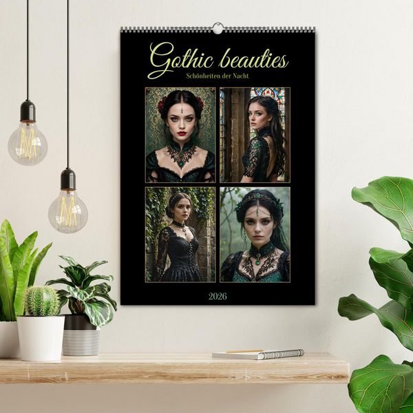 Produktbild: Gothic beauties - Sch&ouml;nheiten der Nacht (Wandkalender 2026 DIN A2 hoch), CALVENDO Monatskalender