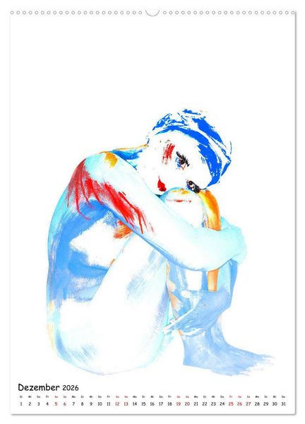 Produktbild: MEL Bodypainting von fru.ch (Wandkalender 2026 DIN A2 hoch), CALVENDO Monatskalender