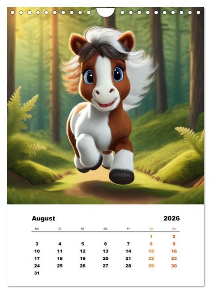 Produktbild: Lustige Ponys (Wandkalender 2026 DIN A4 hoch), CALVENDO Monatskalender
