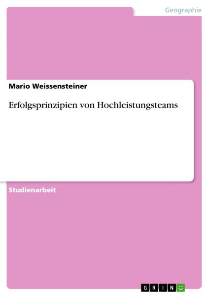 Produktbild: Erfolgsprinzipien von Hochleistungsteams