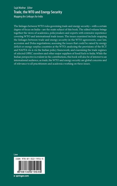 Produktbild: Trade, the WTO and Energy Security