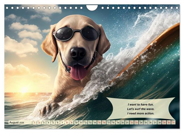 Produktbild: Great fun for Labrador lovers (Wall Calendar 2026 DIN A4 landscape), CALVENDO 12 Month Wall Calendar