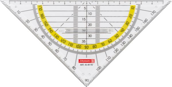 Produktbild: Brunnen Geometrie-Dreieck 16cm Griff klar