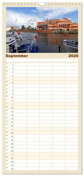 Produktbild: Familienplaner 2026 - Danzig - Eine Perle Polens mit 5 Spalten (Wandkalender, 21 x 45 cm) CALVENDO
