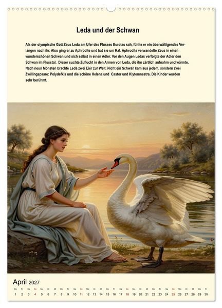 Produktbild: Helden der griechischen Mythologie (Wandkalender 2027 DIN A2 hoch), CALVENDO Monatskalender