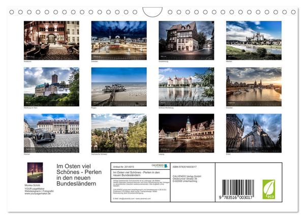 Produktbild: Im Osten viel Sch&ouml;nes - Perlen in den neuen Bundesl&auml;ndern (Wandkalender 2026 DIN A4 quer), CALVENDO Monatskalender