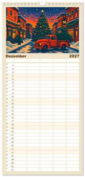Produktbild: Familienplaner 2027 - Nordamerika von Alaska bis Texas - Wild, Weit und Wundersch&ouml;n mit 5 Spalten (Wandkalender, 21 x 45 cm) CALVENDO