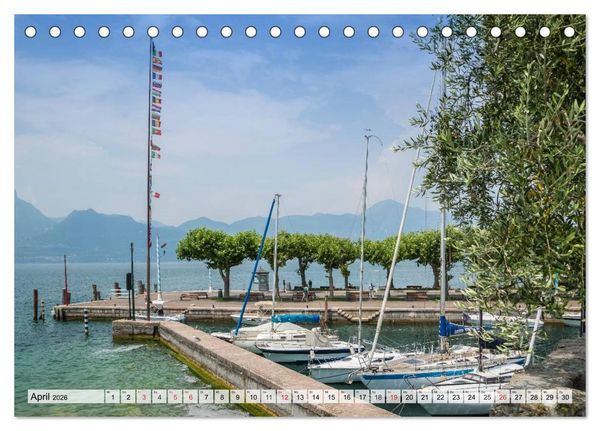 Produktbild: GARDASEE Die sch&ouml;nsten Uferpromenaden (Tischkalender 2026 DIN A5 quer), CALVENDO Monatskalender