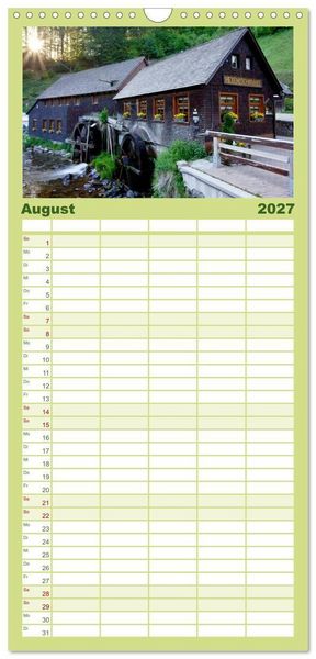 Produktbild: Familienplaner 2027 - Schwarzwald 2027 mit 5 Spalten (Wandkalender, 21 x 45 cm) CALVENDO