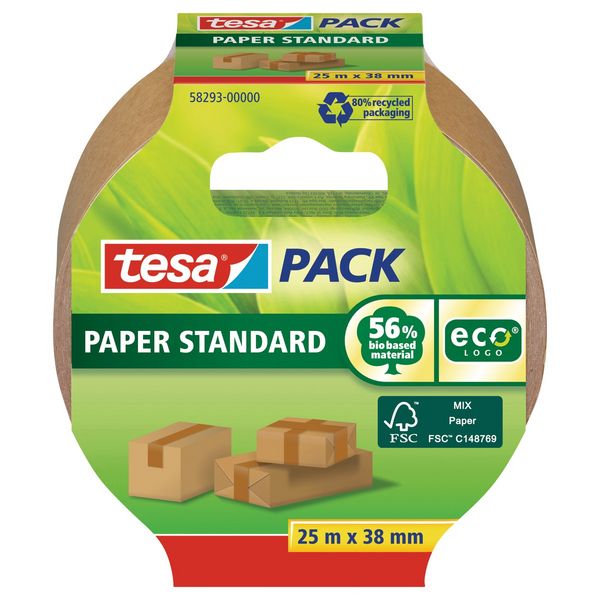 Produktbild: TESA&reg; Papier-Verpackungsband ecoLogo&reg; Standard, 38 mm x 25 m