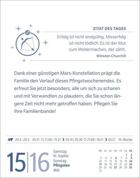 Produktbild: Sch&uuml;tze Sternzeichenkalender 2027 - Tagesabrei&szlig;kalender - Ihr Horoskop f&uuml;r jeden Tag