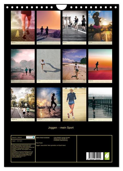 Produktbild: Joggen - mein Sport (Wandkalender 2026 DIN A4 hoch), CALVENDO Monatskalender