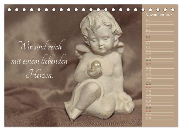 Produktbild: Engel - Die Worte der Liebe (Tischkalender 2027 DIN A5 quer), CALVENDO Monatskalender