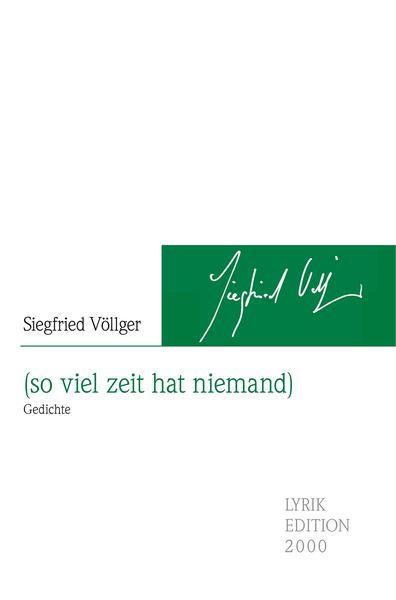Produktbild: (so viel zeit hat niemand)