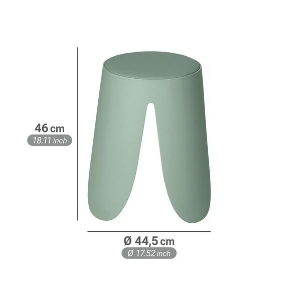 Produktbild: Badhocker Mod. Comiso Lindgrün matt, belastbar bis 180 kg