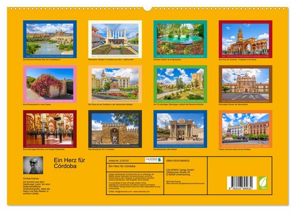 Produktbild: Ein Herz f&uuml;r C&oacute;rdoba (hochwertiger Premium Wandkalender 2026 DIN A2 quer), Kunstdruck in Hochglanz