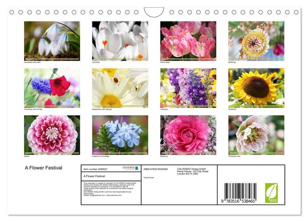 Produktbild: A Flower Festival (Wall Calendar 2026 DIN A4 landscape), CALVENDO 12 Month Wall Calendar