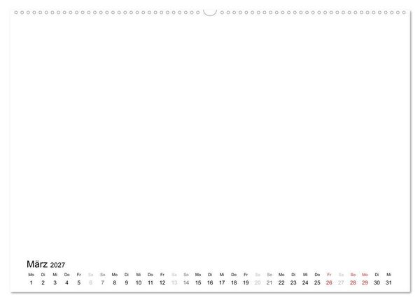 Produktbild: Bastelkalender - Weiss (Wandkalender 2027 DIN A2 quer), CALVENDO Monatskalender
