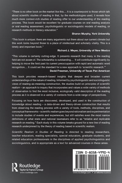 Produktbild: Scientific Realism in Studies of Reading