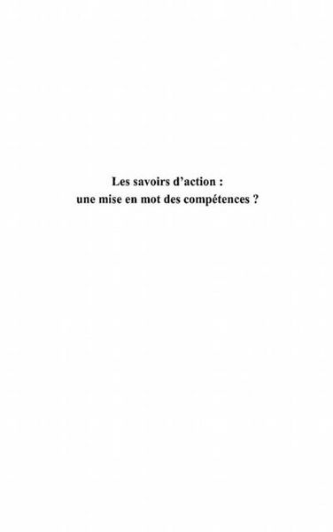 Produktbild: Les savoirs d'action