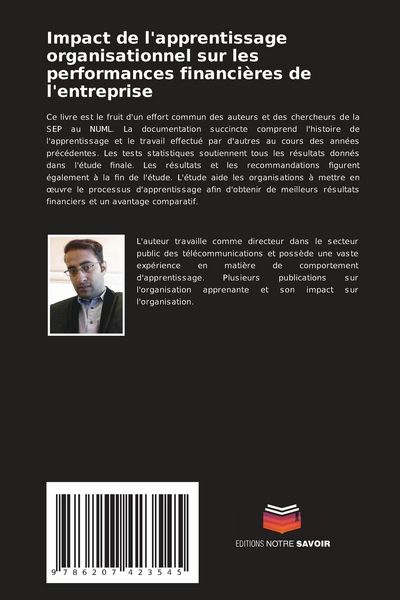Produktbild: Impact de l'apprentissage organisationnel sur les performances financi&egrave;res de l'entreprise