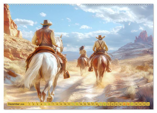 Produktbild: Den Wilden Westen hautnah erfahren (hochwertiger Premium Wandkalender 2026 DIN A2 quer), Kunstdruck in Hochglanz